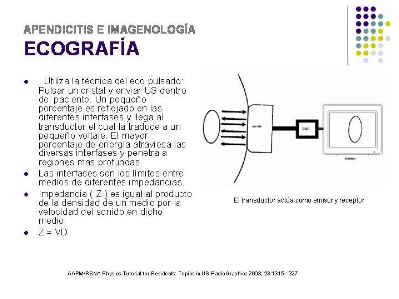 Diapositiva 18 de Imagenología y Apendicitis