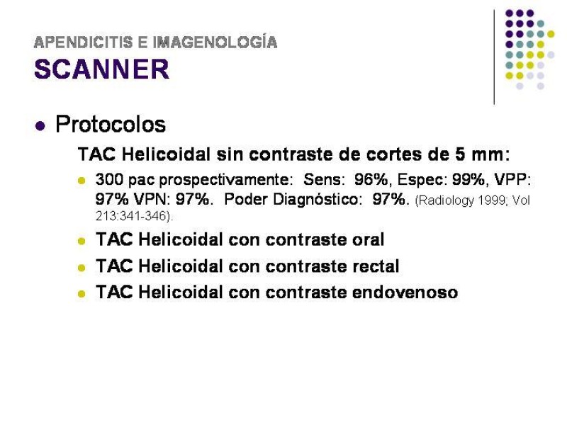 Diapositiva 38 de Imagenología y Apendicitis
