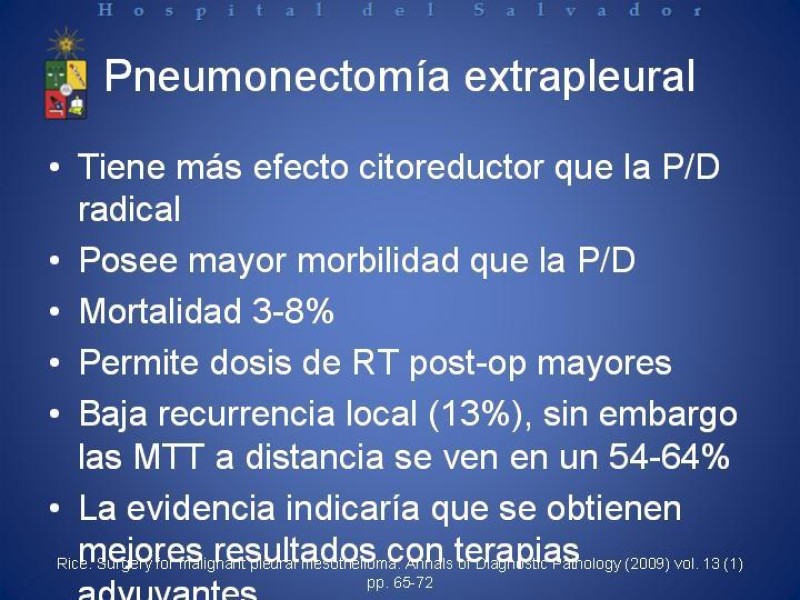 Diapositiva 19 de Mesotelioma Pleural