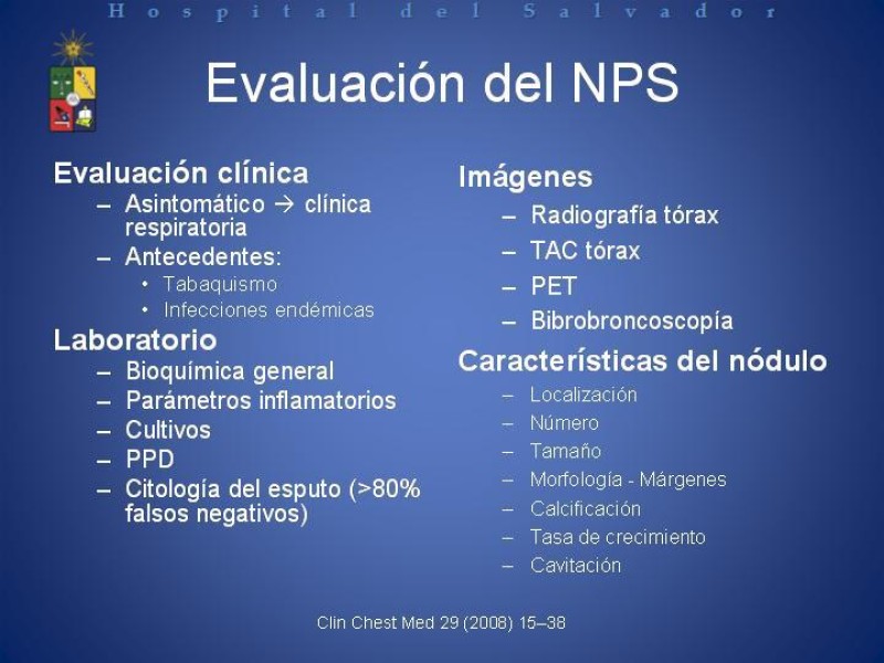Diapositiva 15 de Cáncer de Pulmón: Diagnóstico y Estadio
