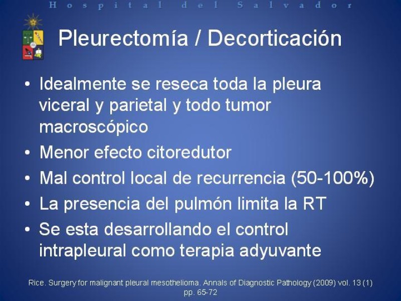 Diapositiva 22 de Mesotelioma Pleural