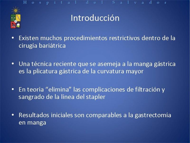 Diapositiva 1 de Complicaciones cirugía bariátrica: Plicatura gástrica ytrombosis portomesentérica 