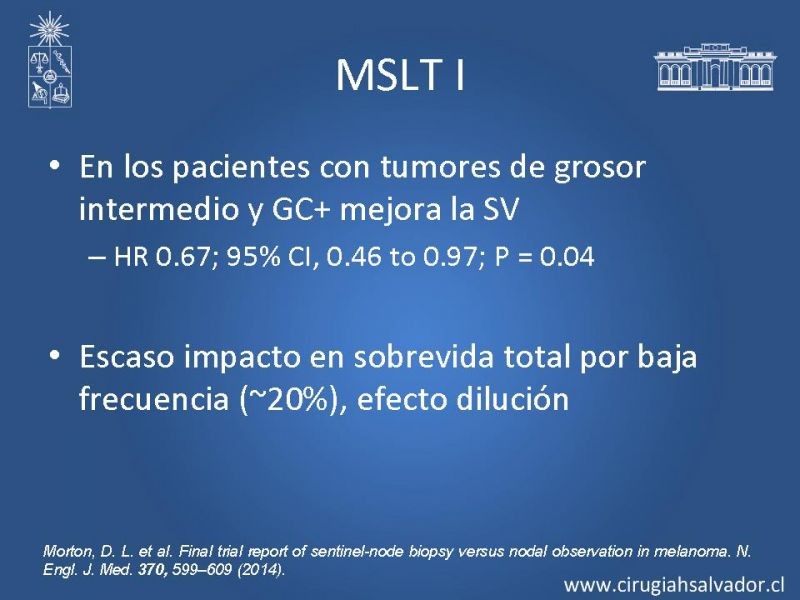 Diapositiva 8 de Melanoma: ganglio centinela con micrometástasis