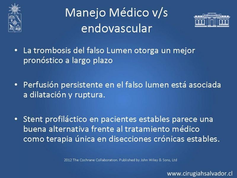 Diapositiva 47 de Manejo Endovascular vs Médico en disección aórtica Tipo B
