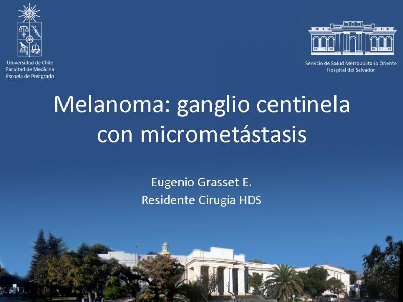 Diapositiva 13 de Melanoma: ganglio centinela con micrometástasis