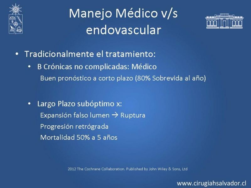 Diapositiva 46 de Manejo Endovascular vs Médico en disección aórtica Tipo B