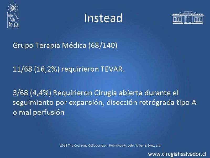 Diapositiva 57 de Manejo Endovascular vs Médico en disección aórtica Tipo B