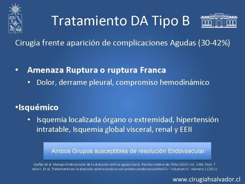 Diapositiva 15 de Manejo Endovascular vs Médico en disección aórtica Tipo B