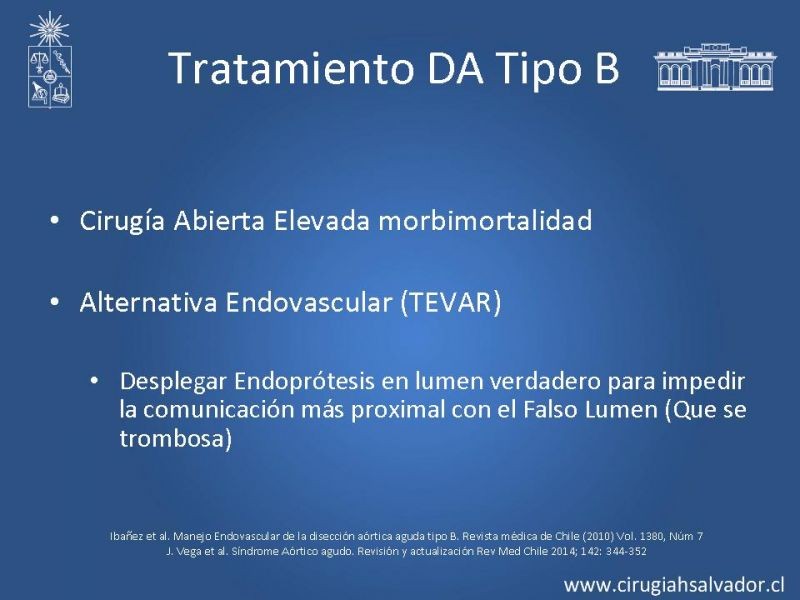 Diapositiva 19 de Manejo Endovascular vs Médico en disección aórtica Tipo B