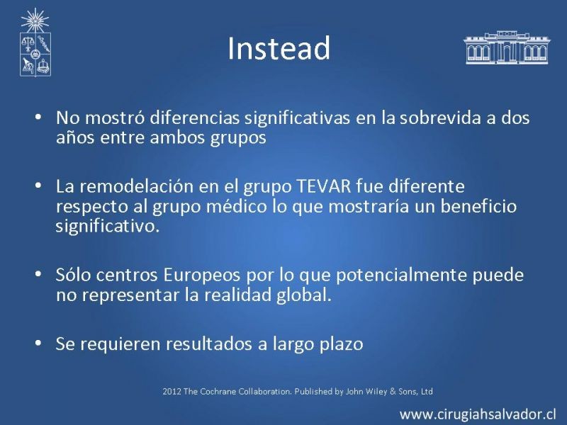 Diapositiva 60 de Manejo Endovascular vs Médico en disección aórtica Tipo B