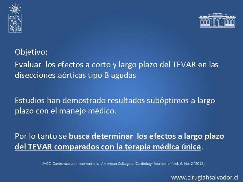 Diapositiva 35 de Manejo Endovascular vs Médico en disección aórtica Tipo B