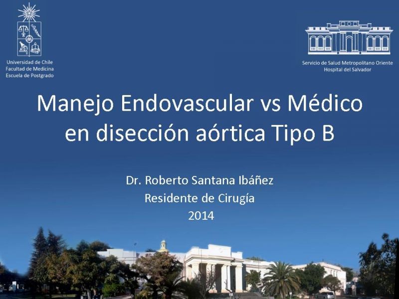 Diapositiva 73 de Manejo Endovascular vs Médico en disección aórtica Tipo B