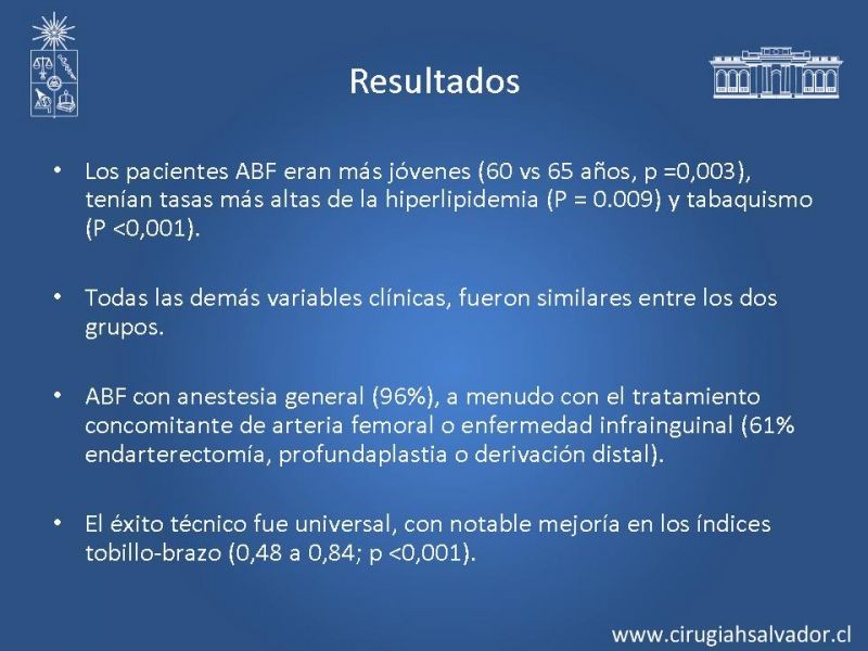 Diapositiva 26 de Manejo abierto vs endovascular en enf. Femoro poplítea