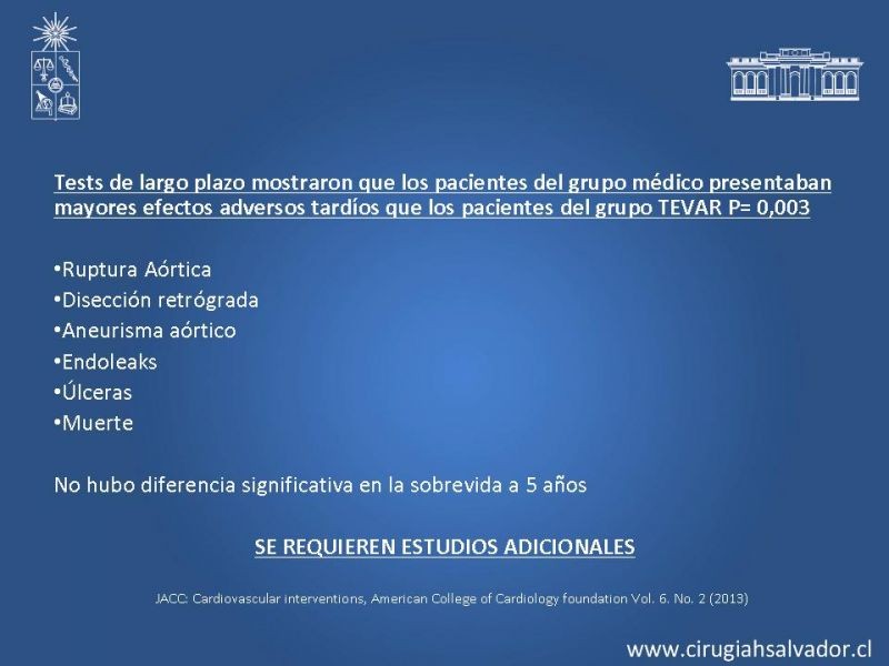 Diapositiva 38 de Manejo Endovascular vs Médico en disección aórtica Tipo B