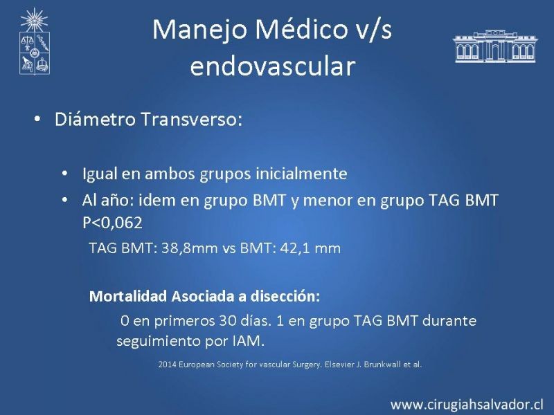 Diapositiva 32 de Manejo Endovascular vs Médico en disección aórtica Tipo B
