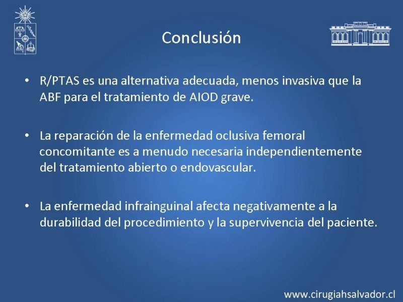 Diapositiva 28 de Manejo abierto vs endovascular en enf. Femoro poplítea
