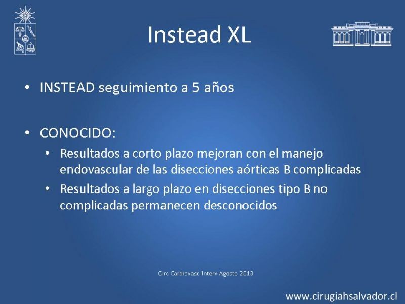 Diapositiva 63 de Manejo Endovascular vs Médico en disección aórtica Tipo B