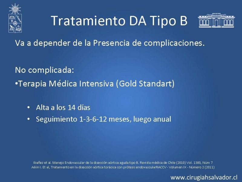 Diapositiva 13 de Manejo Endovascular vs Médico en disección aórtica Tipo B