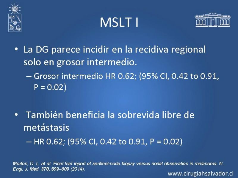 Diapositiva 7 de Melanoma: ganglio centinela con micrometástasis