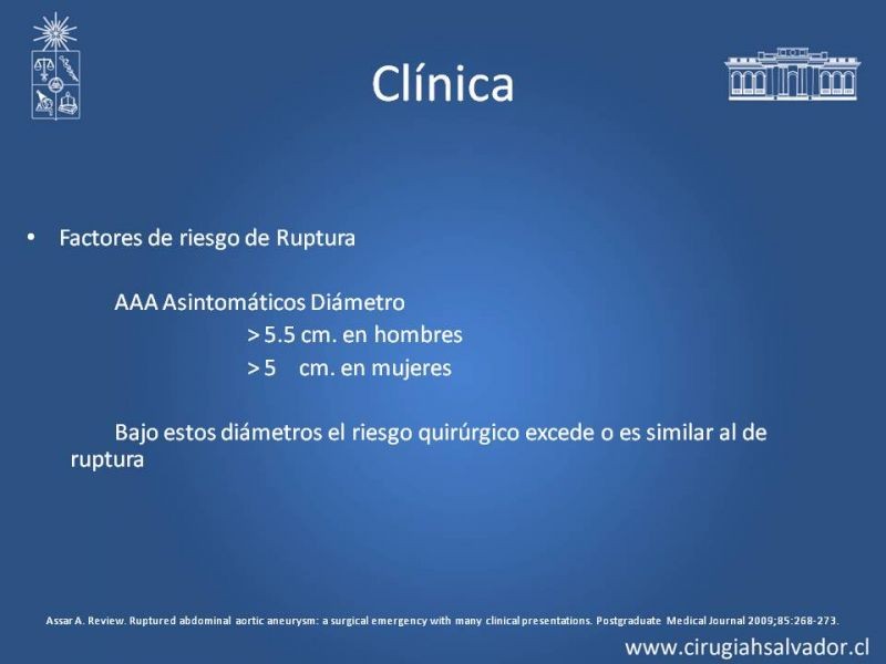 Diapositiva 10 de Aneurisma Aórtico Abdominal Roto