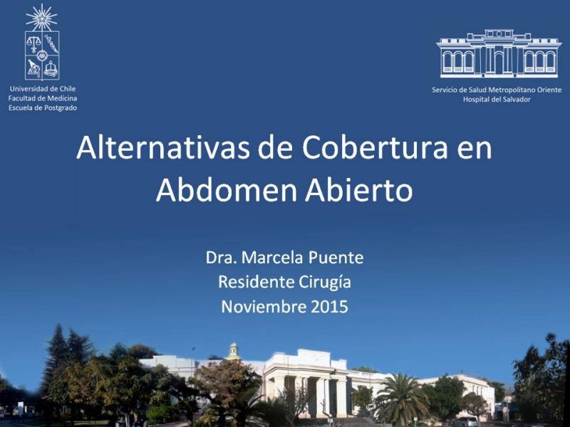 Diapositiva 35 de Alternativas de Cobertura en Abdomen Abierto