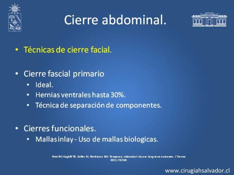 Diapositiva 23 de Open Abdomen (Laparostomía Contenida)