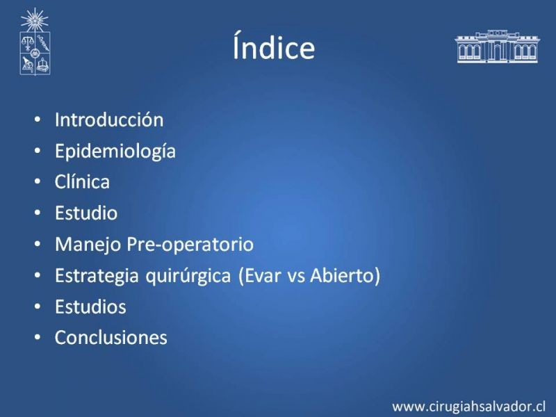 Diapositiva 1 de Aneurisma Aórtico Abdominal Roto