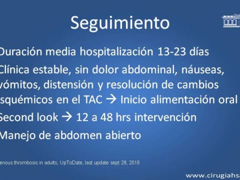 Diapositiva 31 de Trombosis de vena mesentérica