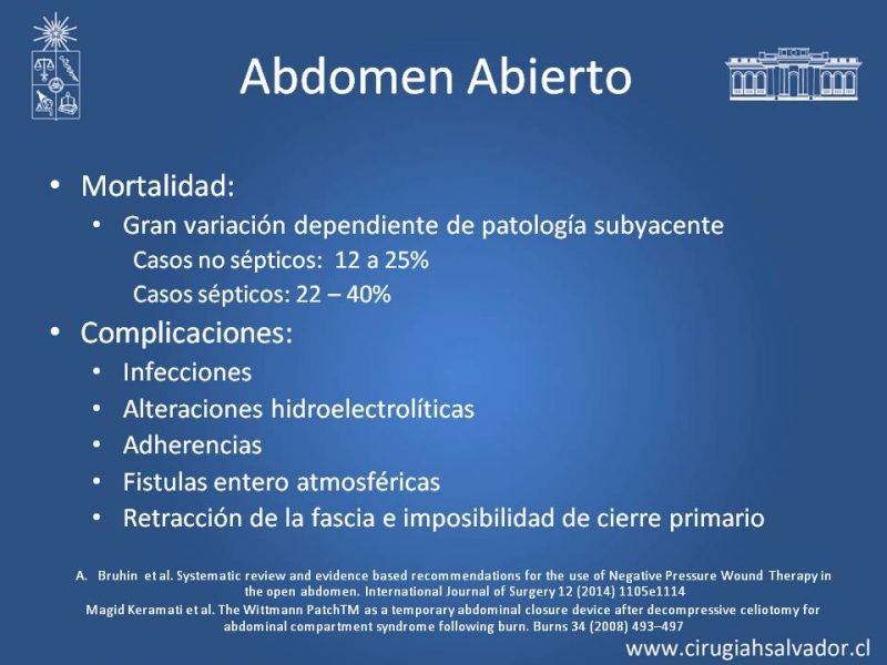 Diapositiva 2 de Alternativas de Cobertura en Abdomen Abierto