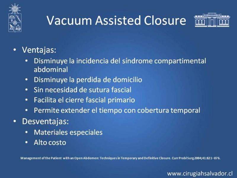 Diapositiva 16 de Alternativas de Cobertura en Abdomen Abierto