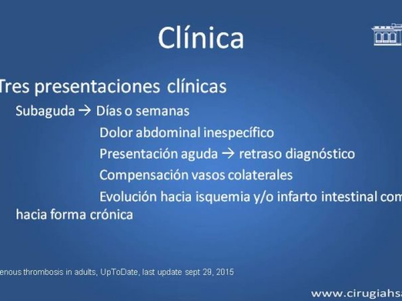 Diapositiva 14 de Trombosis de vena mesentérica