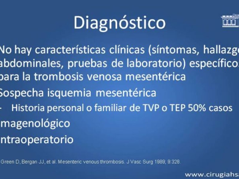 Diapositiva 16 de Trombosis de vena mesentérica
