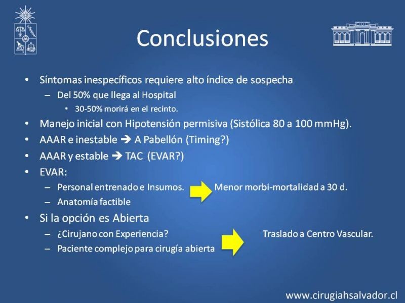 Diapositiva 47 de Aneurisma Aórtico Abdominal Roto