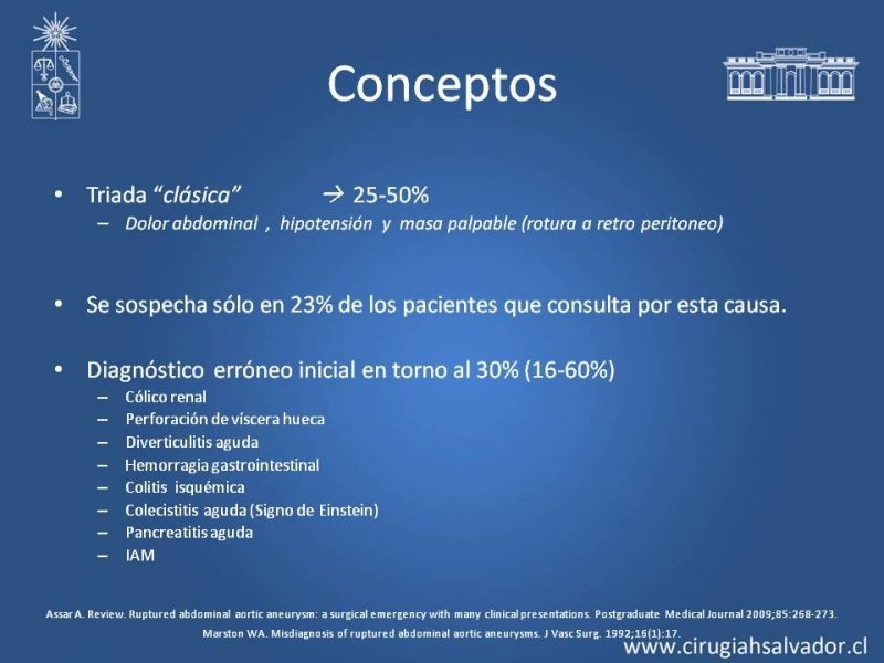 Diapositiva 9 de Aneurisma Aórtico Abdominal Roto