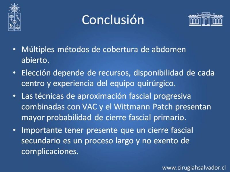 Diapositiva 34 de Alternativas de Cobertura en Abdomen Abierto