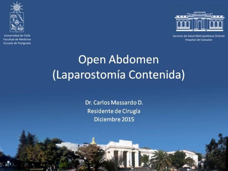 Diapositiva 27 de Open Abdomen (Laparostomía Contenida)