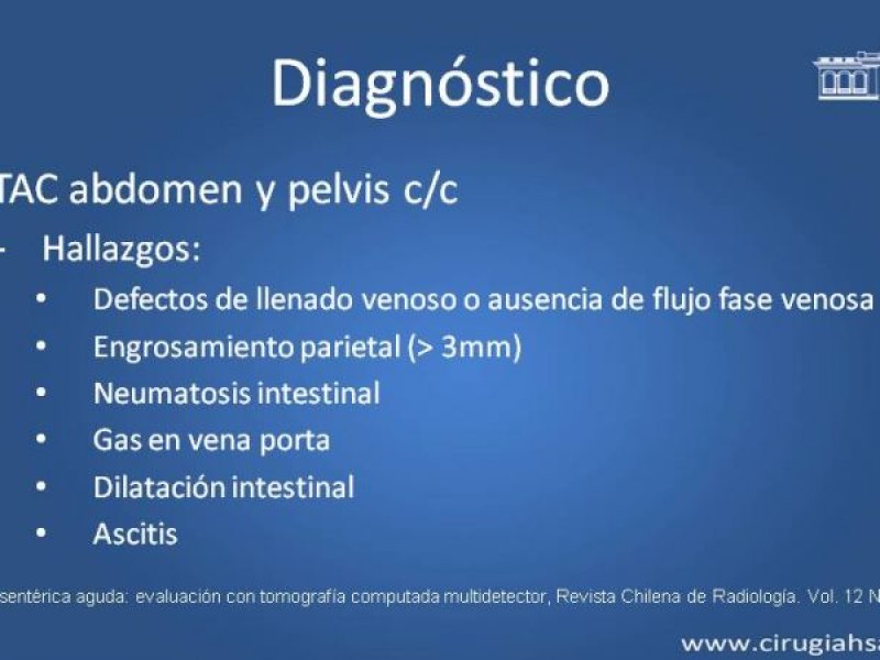 Diapositiva 19 de Trombosis de vena mesentérica
