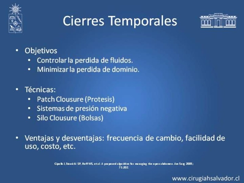 Diapositiva 9 de Open Abdomen (Laparostomía Contenida)