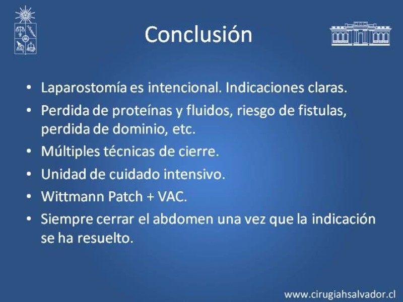 Diapositiva 26 de Open Abdomen (Laparostomía Contenida)
