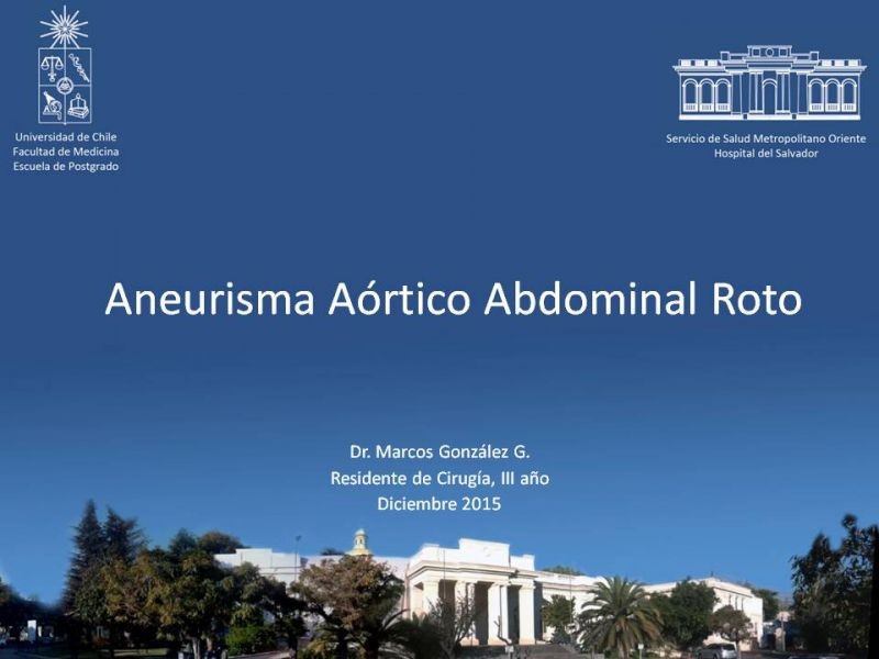 Diapositiva 49 de Aneurisma Aórtico Abdominal Roto