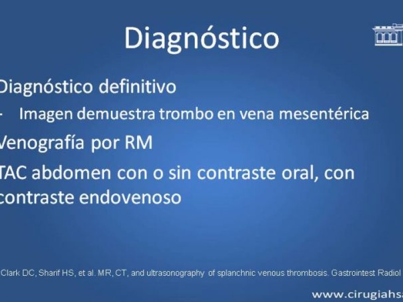 Diapositiva 17 de Trombosis de vena mesentérica