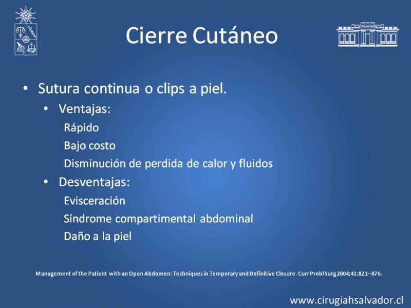 Diapositiva 7 de Alternativas de Cobertura en Abdomen Abierto