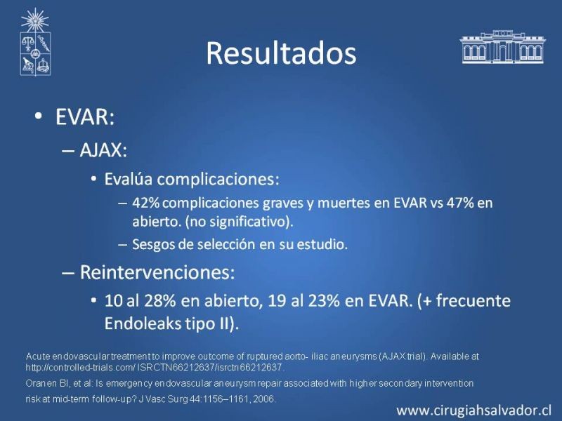 Diapositiva 45 de Aneurisma Aórtico Abdominal Roto