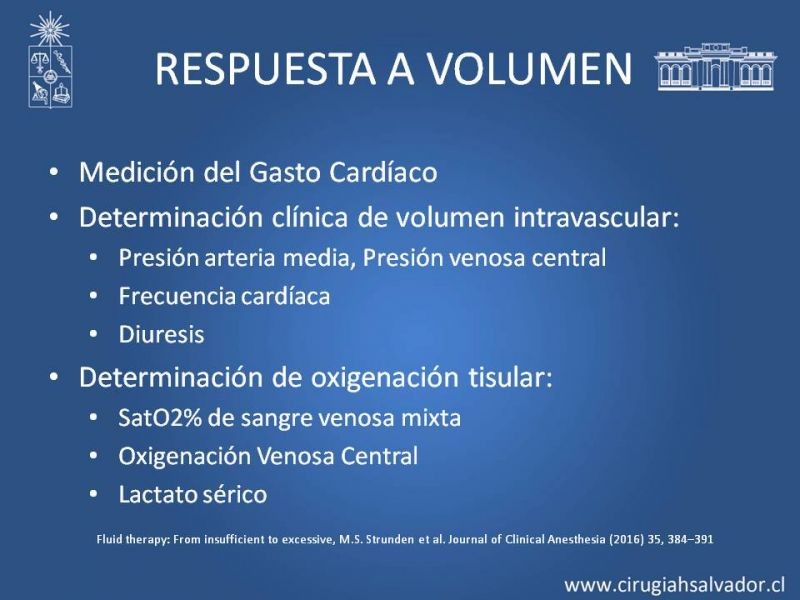 Diapositiva 17 de Aporte de volumen en paciente operado: Restricción del volumen vs. Aporte enérgico