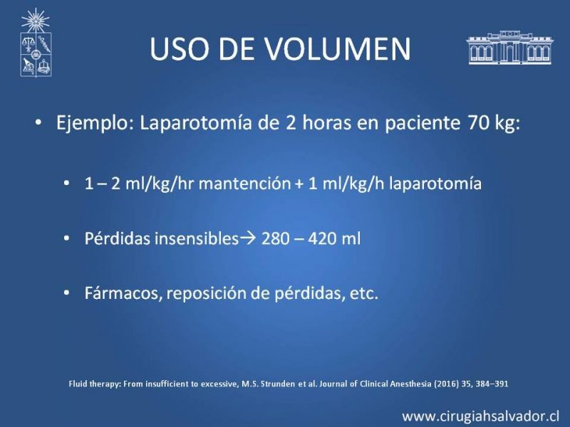 Diapositiva 11 de Aporte de volumen en paciente operado: Restricción del volumen vs. Aporte enérgico