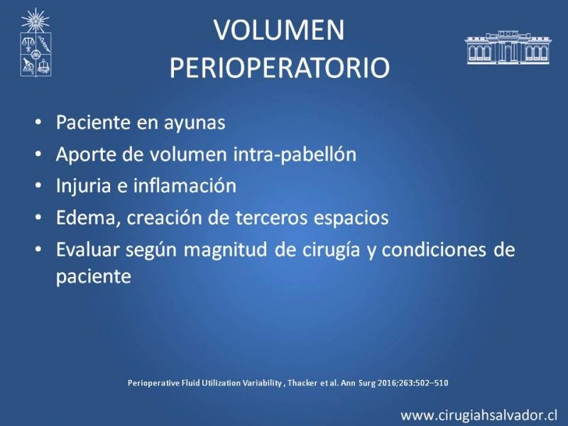Diapositiva 8 de Aporte de volumen en paciente operado: Restricción del volumen vs. Aporte enérgico