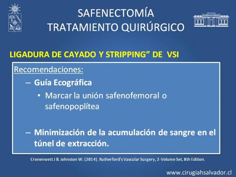 Diapositiva 19 de Safenectomía: técnica y resultados a largo plazo