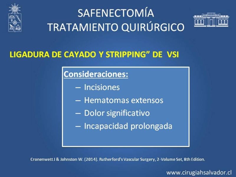 Diapositiva 18 de Safenectomía: técnica y resultados a largo plazo
