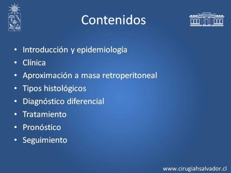 Diapositiva 1 de Sarcomas Retroperitoneales