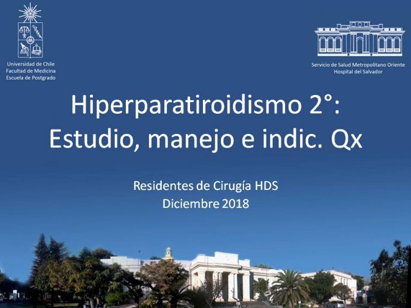 Diapositiva 19 de Hiperparatiroidismo 2°: Estudio, manejo e indic. Qx